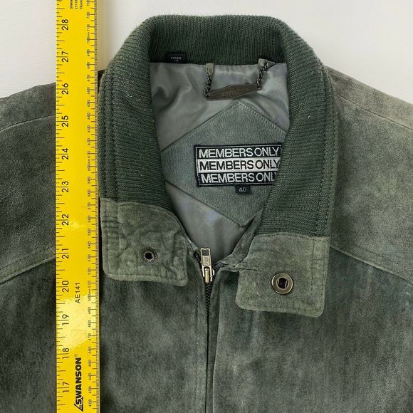 Members Only Suede Leather Flight Jacket - Picture 6 of 8